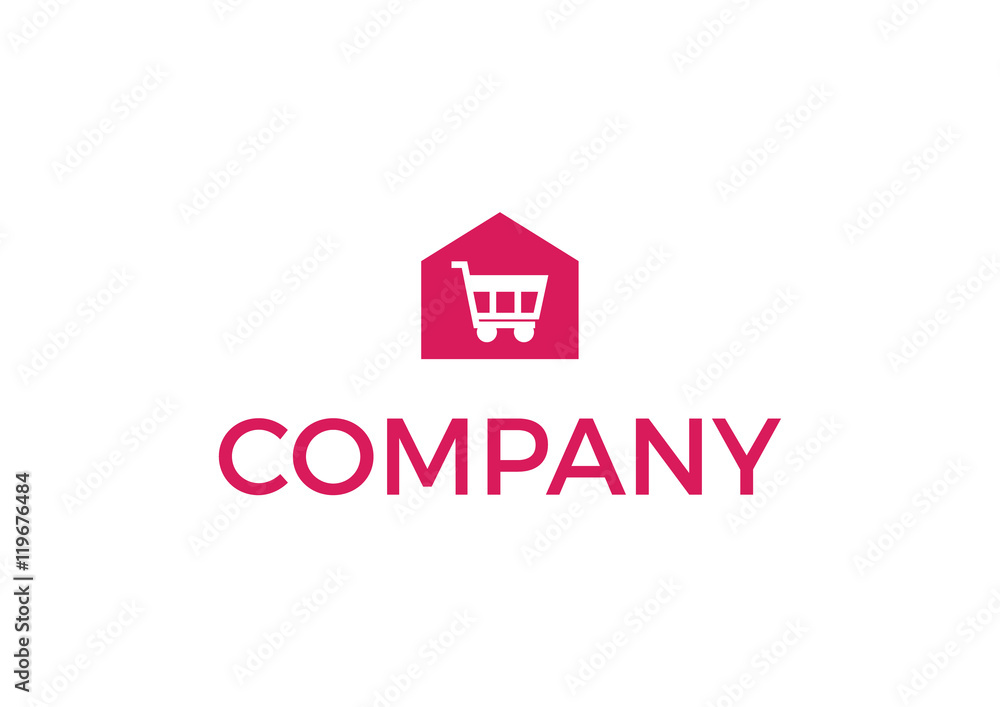 home shopping vector logo home shopping vector logo