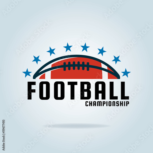 American football logo template,vector illustration