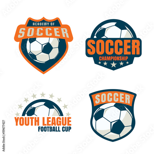 football badge logo template collection design,soccer team,vecto