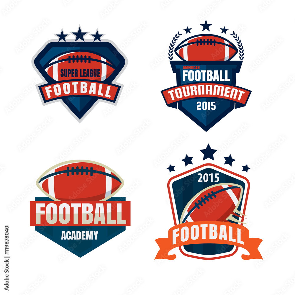 American football logo template collection,vector illustration