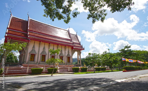 Thailand beautiful buddhist Temple near Phuket Island © leezarius