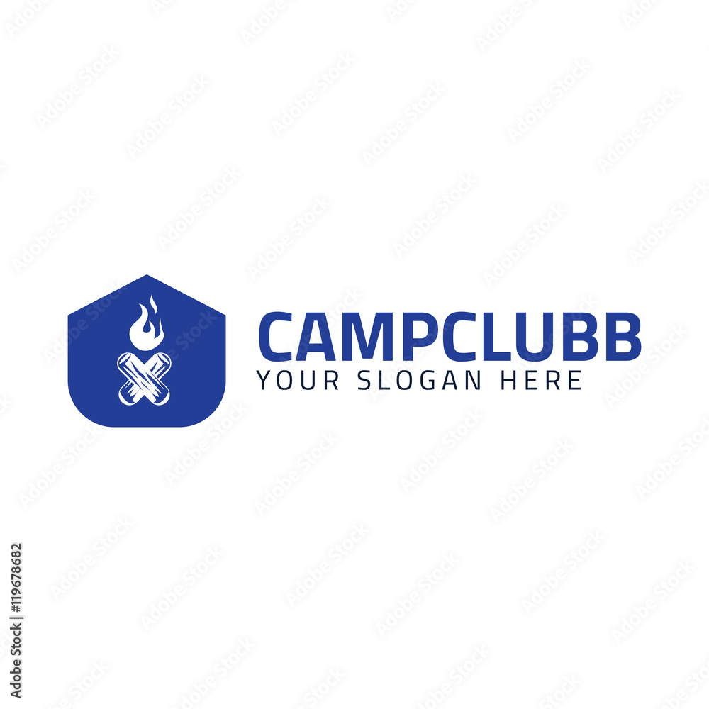 camp club vector logo camp club vector logo