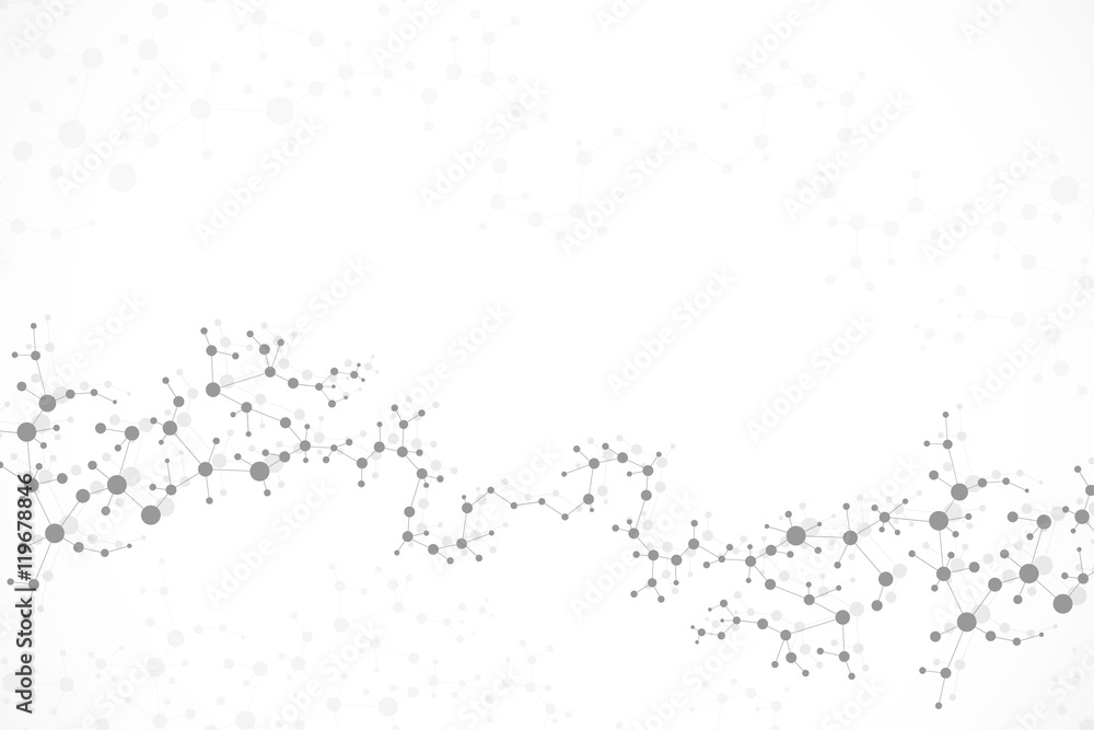 Structure molecule and communication Dna, atom, neurons. Science concept for your design. Connected lines with dots. Medical, technology, chemistry, science background. Vector illustration. Structure molecule and communication Dna, atom, neurons. Science concept for your design. Connected lines with dots. Medical, technology, chemistry, science background. Vector illustration.