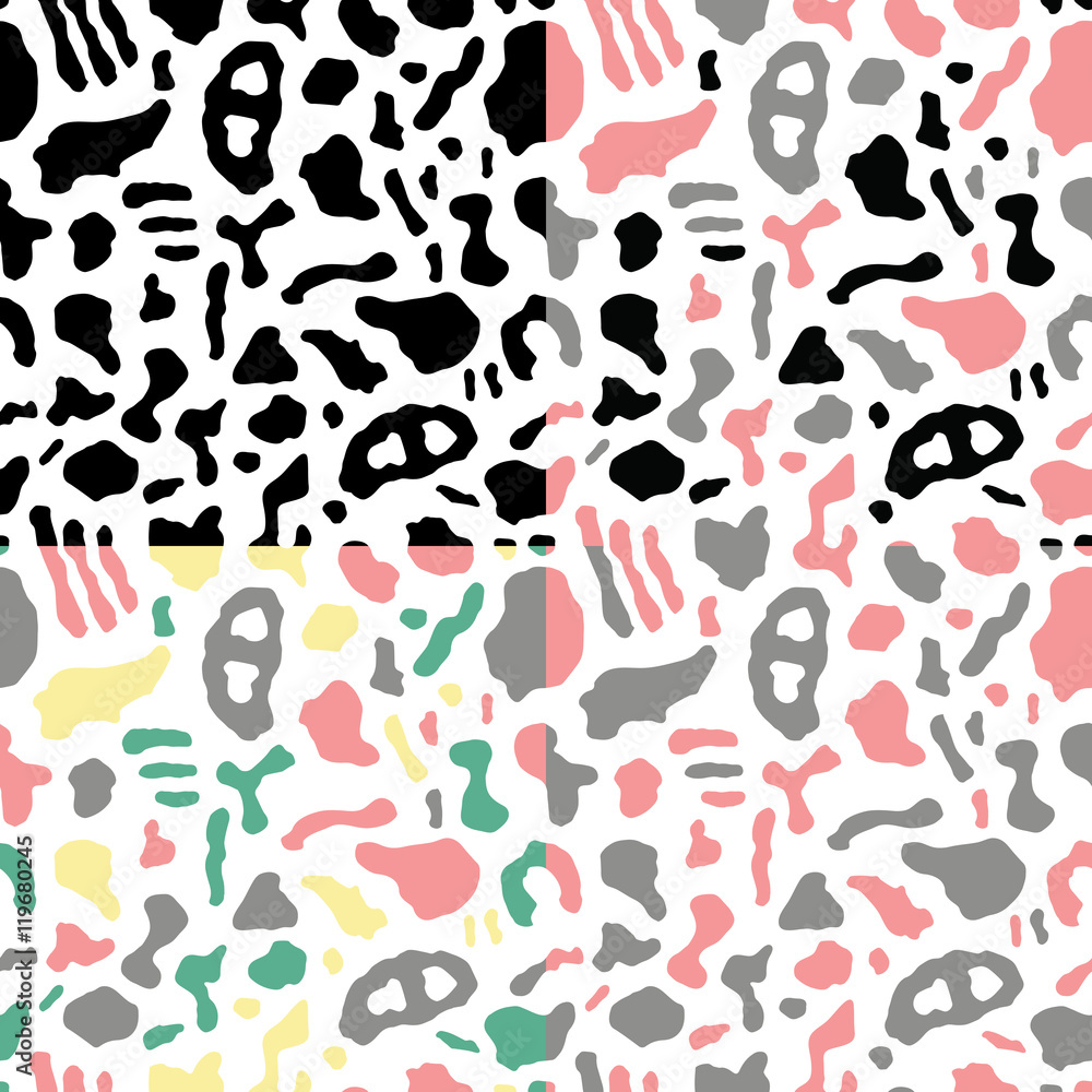 Seamless pattern with organic rounded and stripe shapes Seamless pattern with organic rounded and stripe shapes
