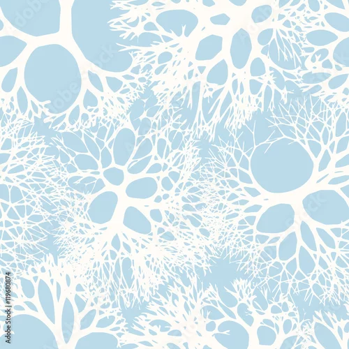 Tapety Naturalny abstrakcyjny wzór bez szwu. Mech, szron, piana lub gałęzie.