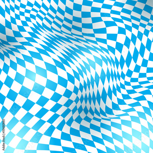 Wave backgrounds for beer festival Oktoberfest. Flag of Bavaria. Bayern flagge in German.
