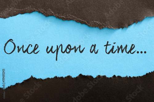 Photos torn blue and black paper background