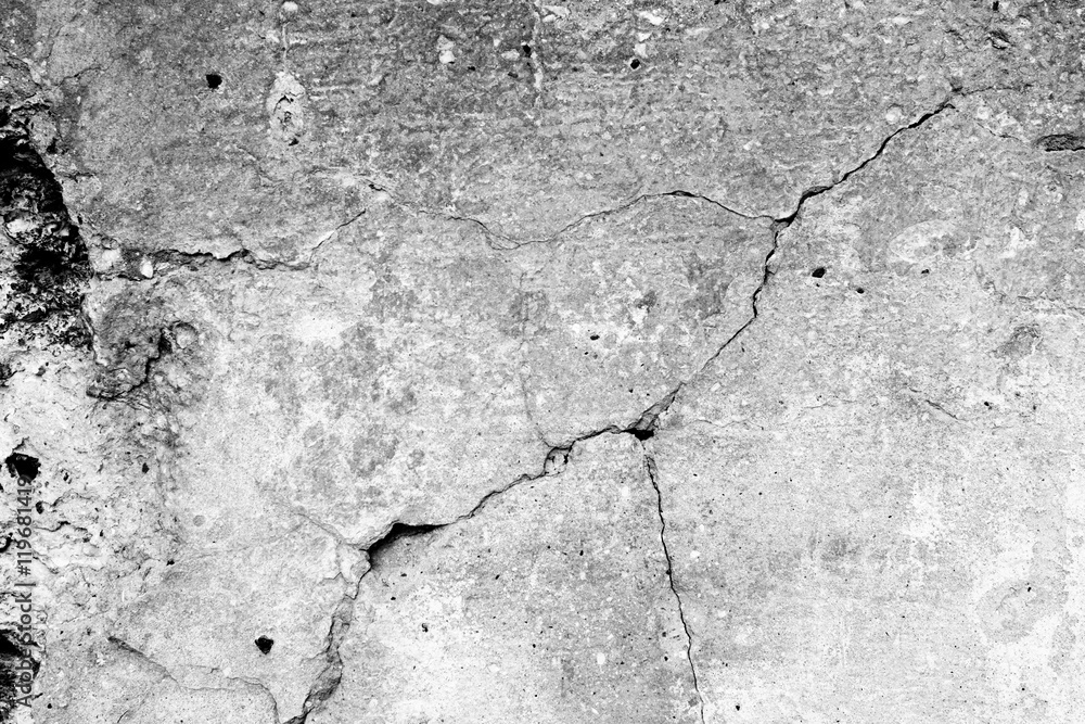Obraz premium Wall fragment with scratches and cracks