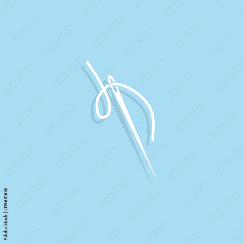 Needle and thread icon Needle and thread icon