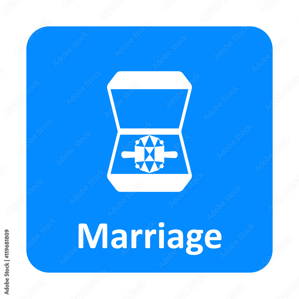 Ring in the box marriage vector icon for web and mobile Ring in the box marriage vector icon for web and mobile