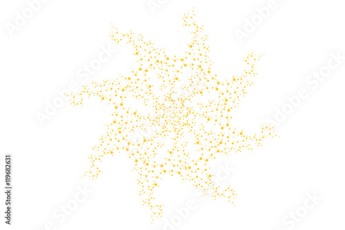 Structure molecule and communication Dna, atom, neurons. Science concept for your design. Connected lines with dots. Medical, technology, chemistry, science background. Vector illustration.