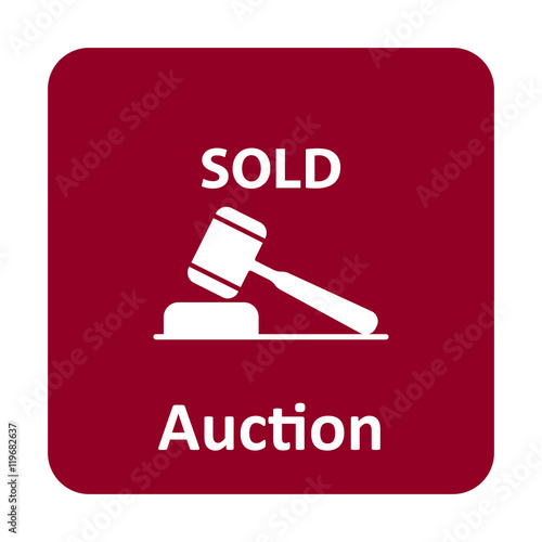 Auction sale hummer vector icon for web and mobile