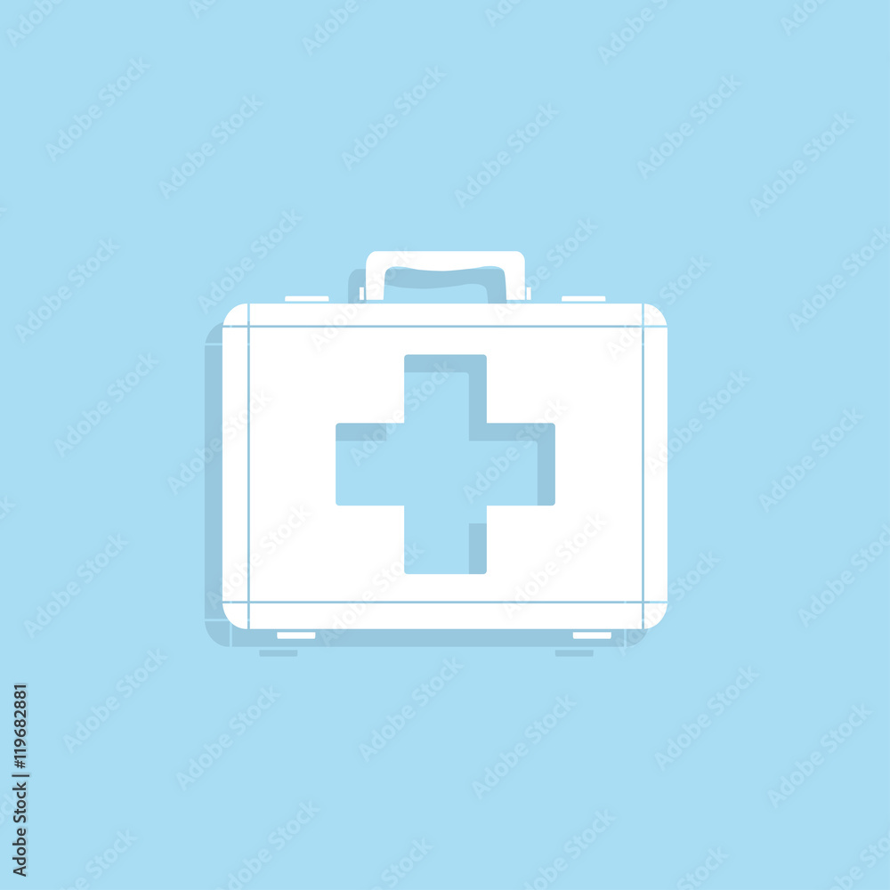 Obraz premium suitcase doctor icon