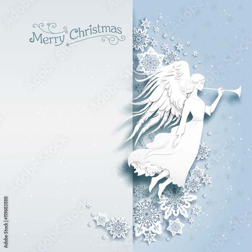 Christmas card with angel