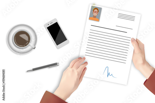 Bewerbung durchsehen