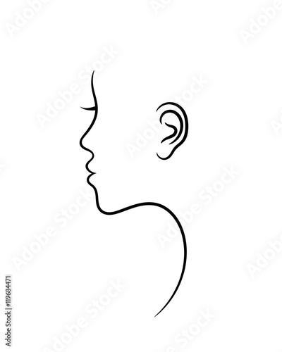 Human profile pattern for otolaryngology or plastic surgery
