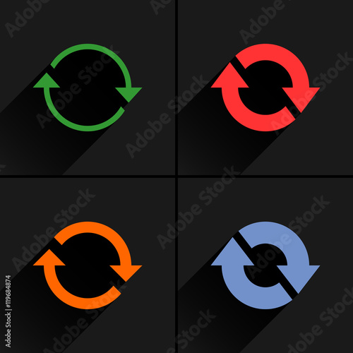 Color arrow reload, rotation, reset, repeat icon