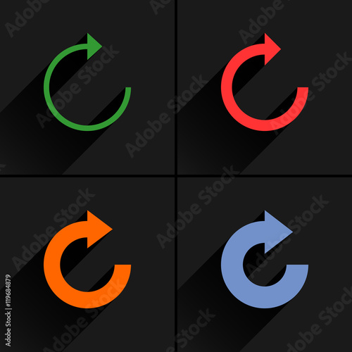 Color arrow reload, refresh, rotation, reset icon