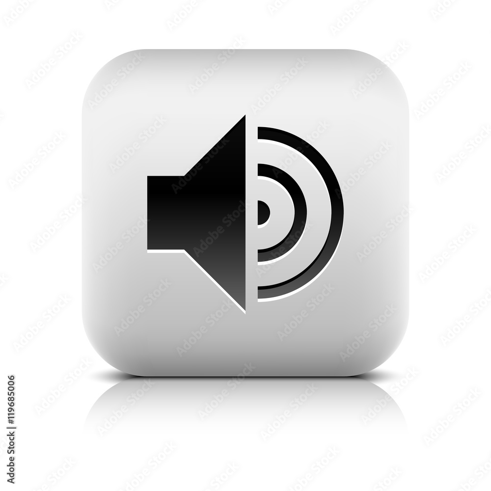 Media player icon with volum high sign. Media player icon with volum high sign.