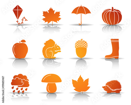 Herbst Icons - Verlauf (Schatten)