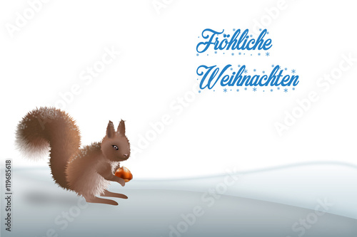 Fröhliche Weihnachten Eichhörnchen
