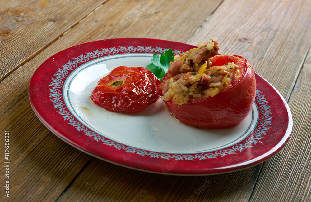 tomato stuffed with meat tomato stuffed with meat