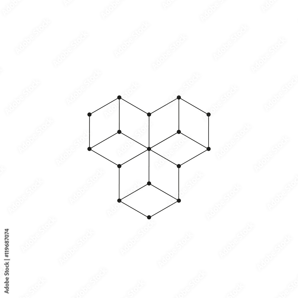 simple cubes logo design concept, vector logo template simple cubes logo design concept, vector logo template