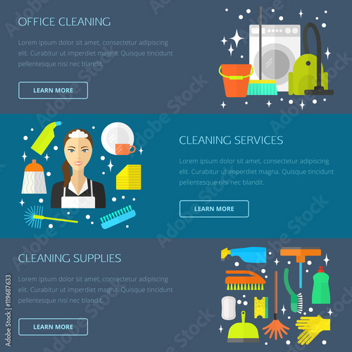 Cleaning concept, template.