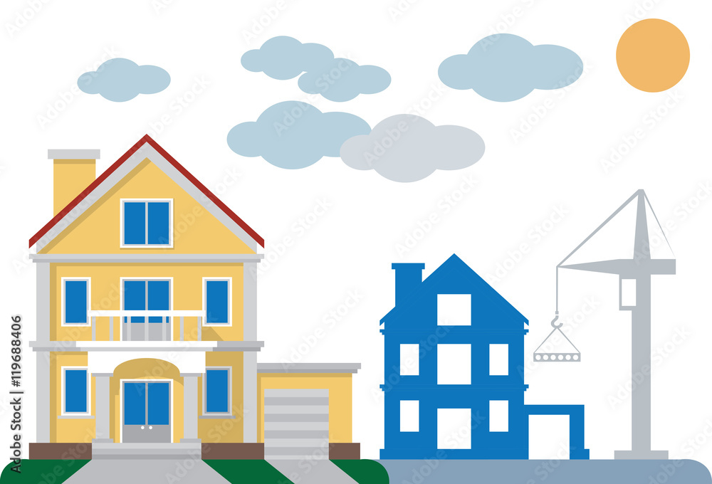 Fototapeta premium construction of private houses