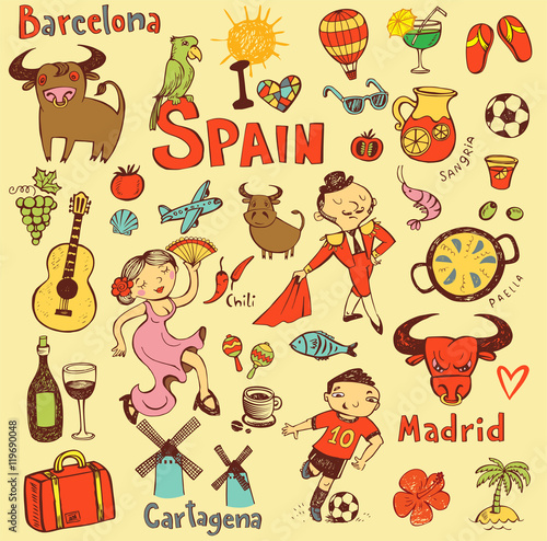 Spain icons collection