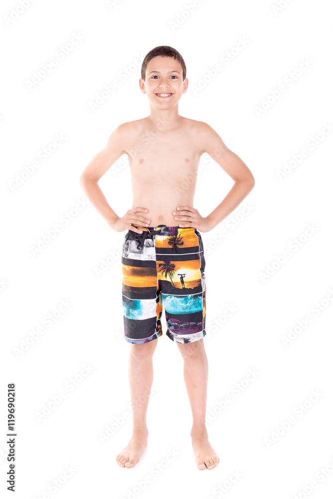 Fototapeta premium boy with beach shorts