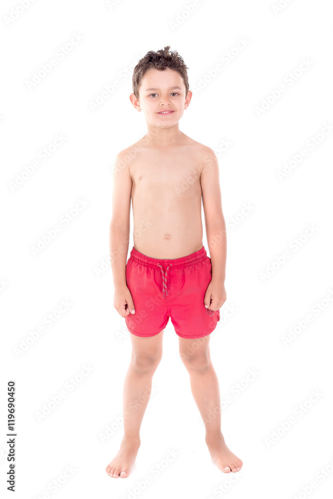 Obraz premium boy with beach shorts