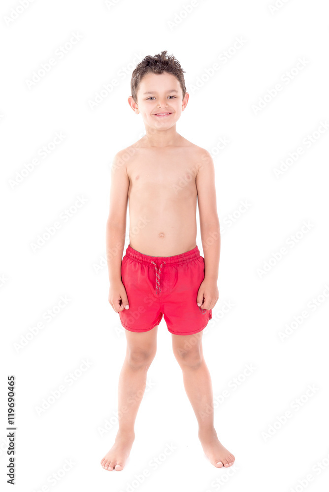 boy with beach shorts boy with beach shorts