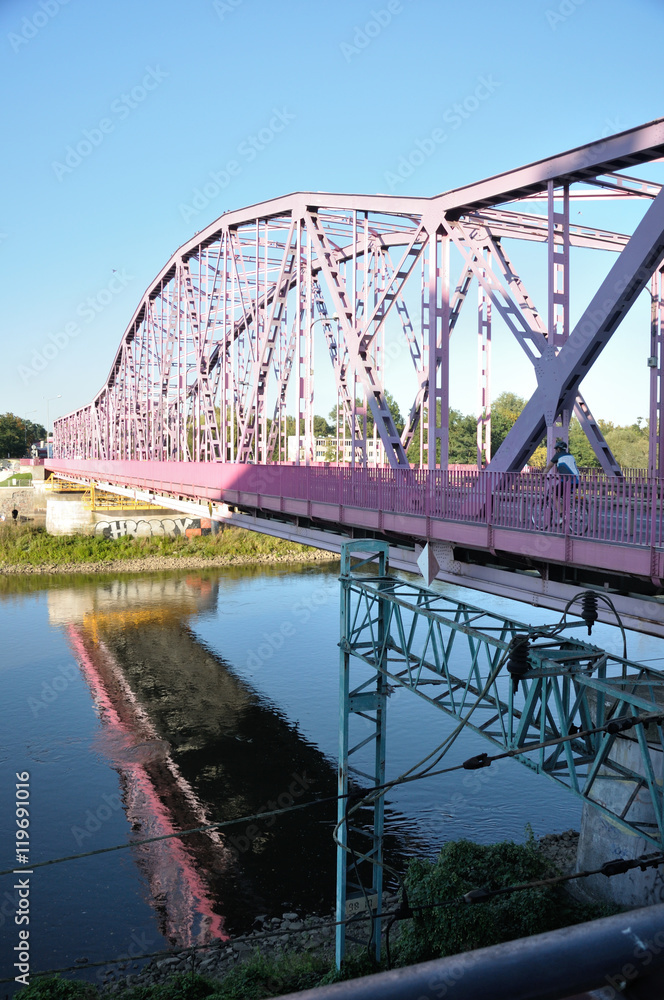 Most Tolerancji – most na Odrze w Głogowie w województwie dolnośląskim - obrazy, fototapety, plakaty 
