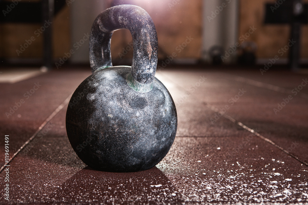 kettlebell training in gym