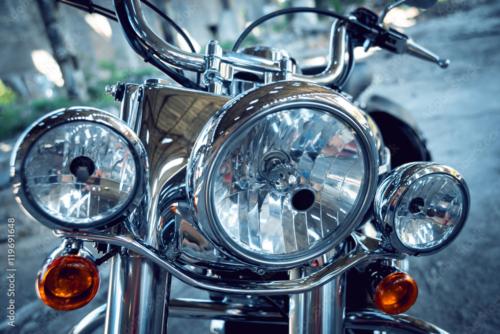 Fototapeta premium motorcycle headlight