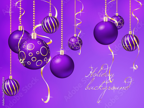 Christmas background with christmas balls
