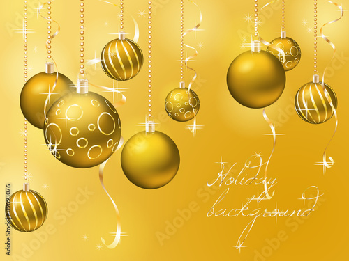 Christmas background with christmas balls