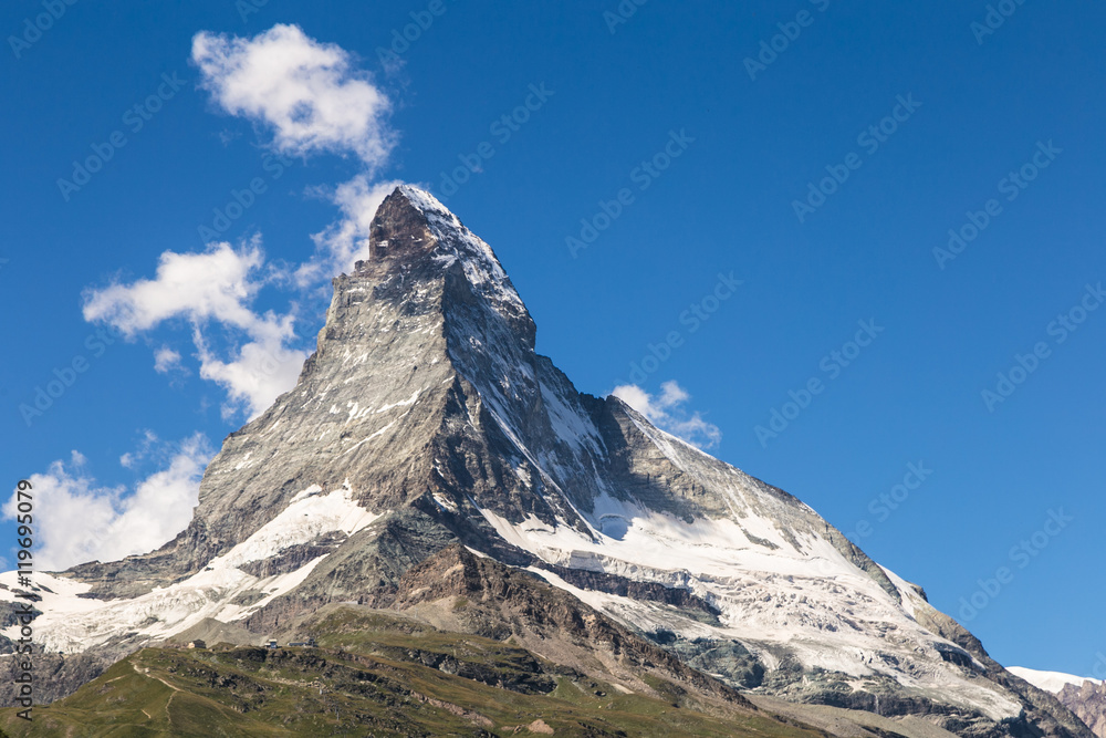 Matterhorn, or Cervin, mountain on a sunny day