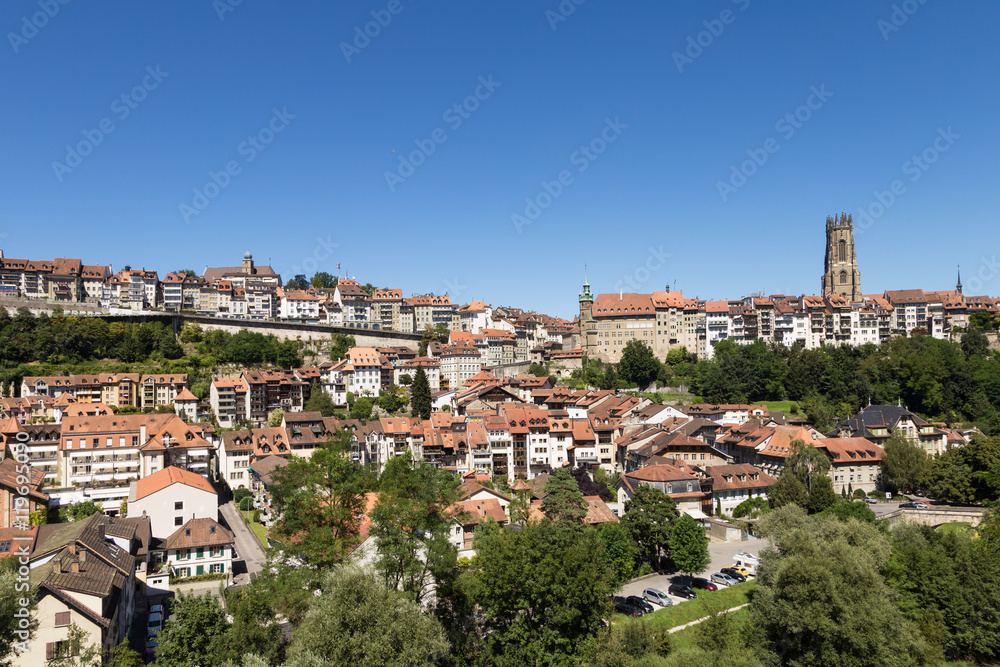 Fribourg cityscape  in Switzerland