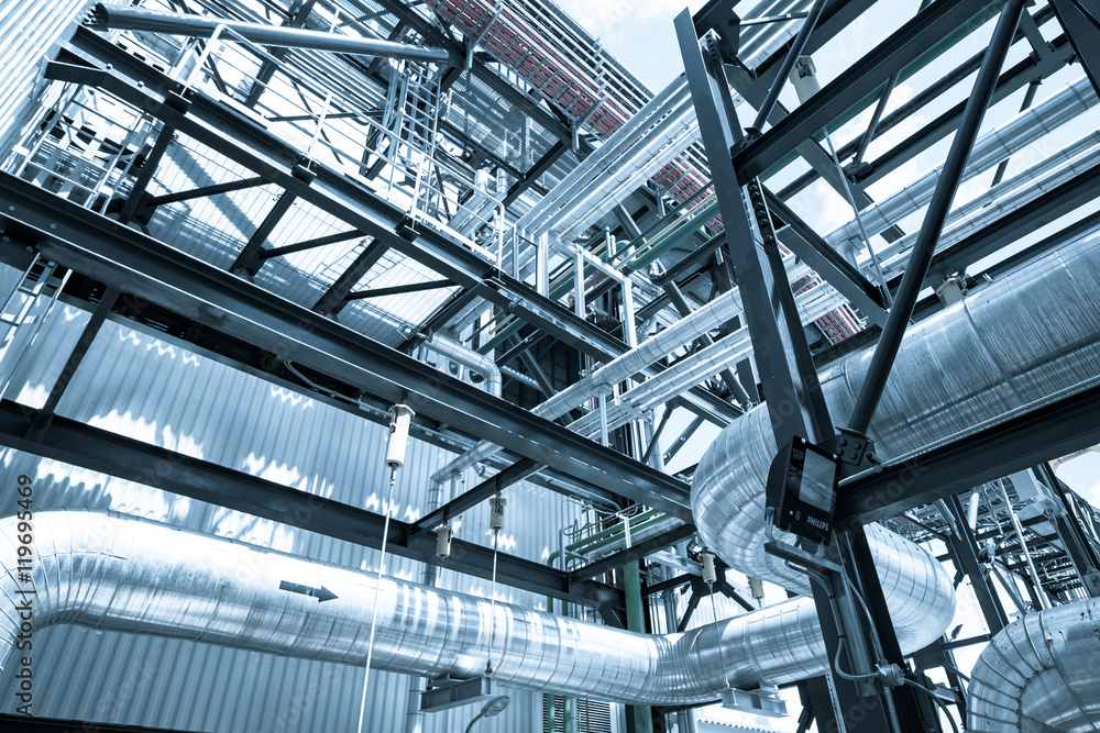 Piping and equipment in combine cycle power plant with metal tone Piping and equipment in combine cycle power plant with metal tone