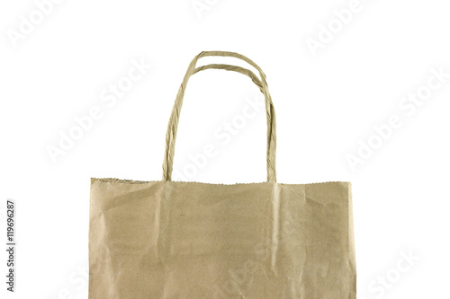 bag paper isolated on white background.
