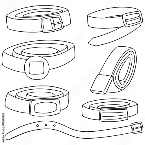 vector set of belt