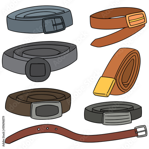 vector set of belt