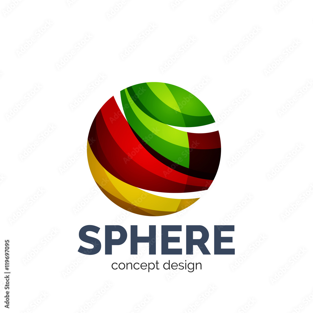 Vector sphere abstract logo template Vector sphere abstract logo template