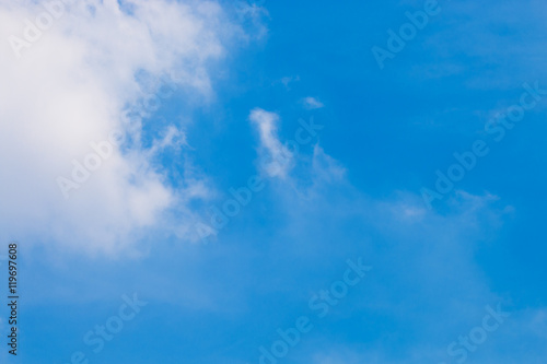 Blue sky background with cloud. © nuruddean