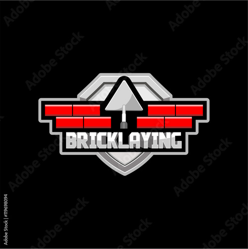 bricklaying logo for a construction company or brigade