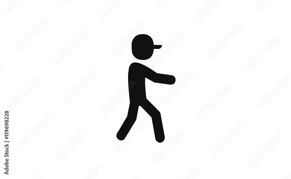 Vector man working symbol on white background