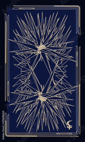 Tarot cards - back design. Lilith