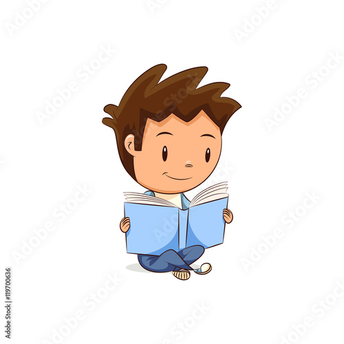 Child reading book